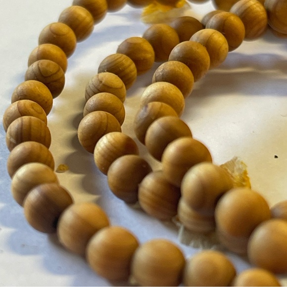 Sandalwood Necklace or Triple or Quadruple Layers Bead Bracelet Set of 2 pieces - Picture 2 of 6